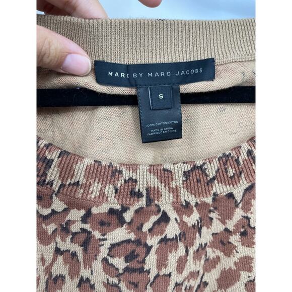 Marc By Marc Jacobs Womens Brown Animal Print Pull Over Top Shirt Small - Picture 6 of 12